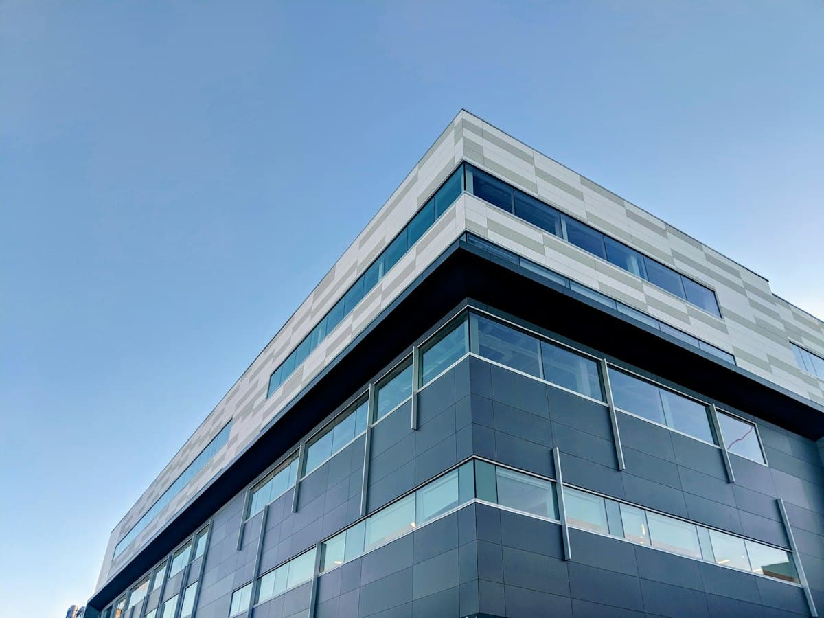 Exterior of a modern commercial building